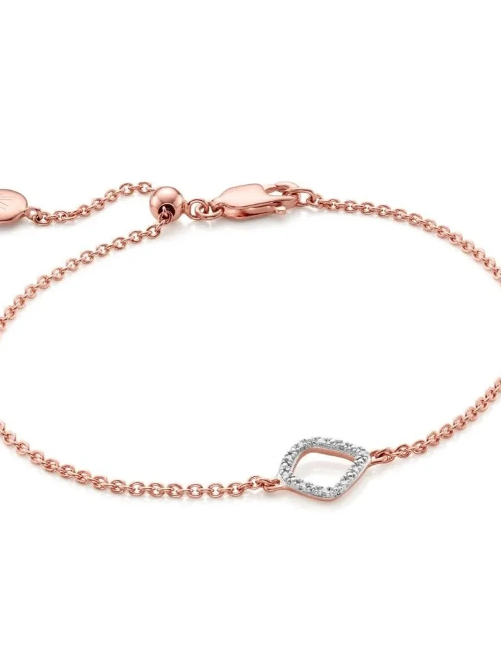 Monica Vinader Womens Riva Mini Kite Diamond Bracelet USD 297.50